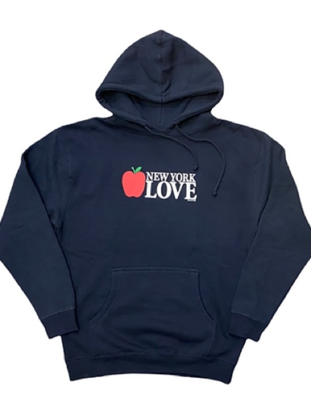Only NY New York Love Unisex Navy Hoodie with Apple Graphic